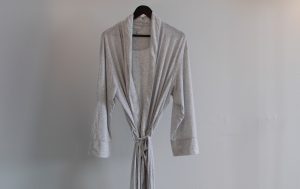Robe for Summer- Grey Heathered Knit Robe